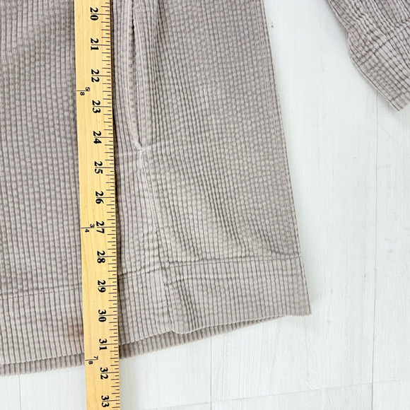 J.Jill Womens XL Corduroy Button Up Jacket Shacket Taupe Pockets Utility Chore - Picture 13 of 15